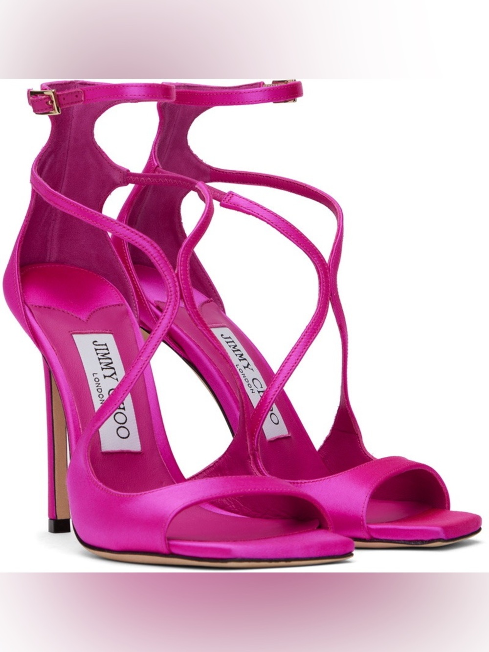 Jimmy Choo Pink Azia 100 Heeled Sandals sz 39.5